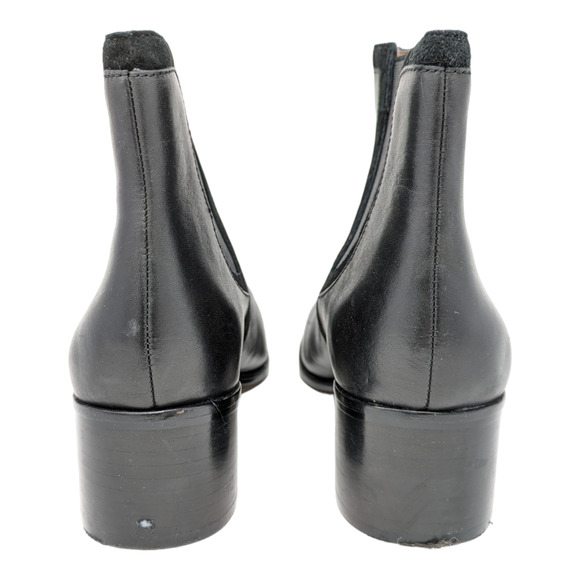 Madewell Brynn Black Leather Square Toe Ankle Boot Size 9 - Picture 5 of 8